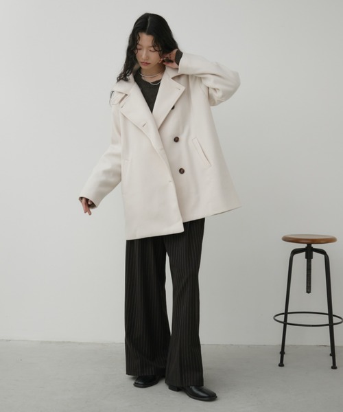 セール】スタンドカラー3WAYショートコート（その他アウター）｜Aunt