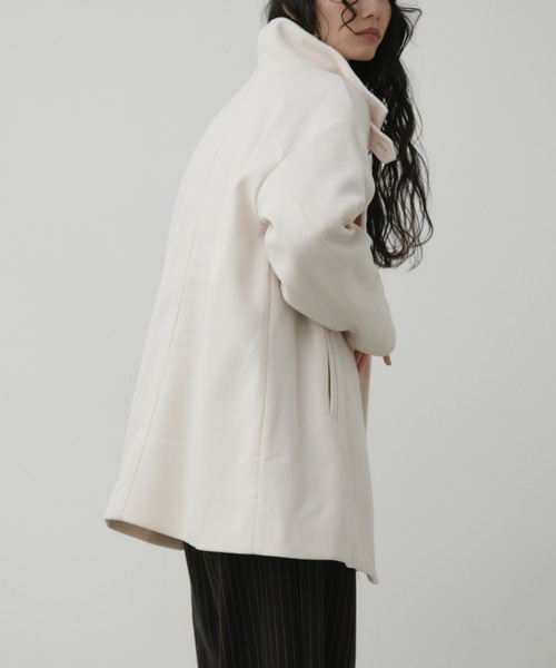 Aunt Marie's（アントマリーズ）の「スタンドカラー3WAYショートコート（その他アウター・レディース・アイボリー/モカ/ブラック・FREE）」の18枚目の写真