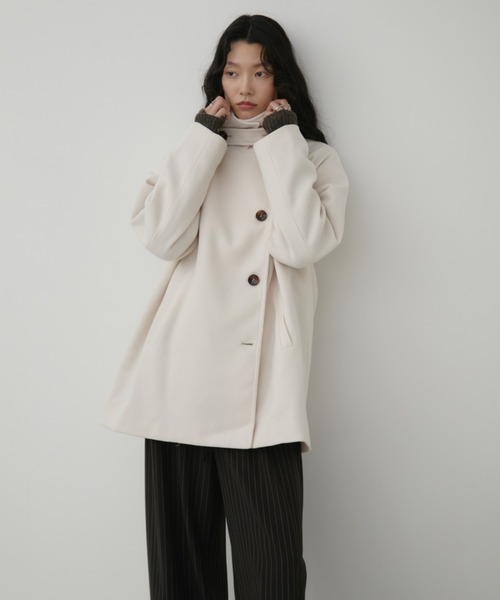 Aunt Marie's（アントマリーズ）の「スタンドカラー3WAYショートコート（その他アウター・レディース・アイボリー/モカ/ブラック・FREE）」の22枚目の写真