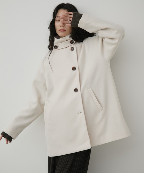 Aunt Marie's（アントマリーズ）の「スタンドカラー3WAYショートコート（その他アウター・レディース・アイボリー/モカ/ブラック・FREE）」の19枚目の写真