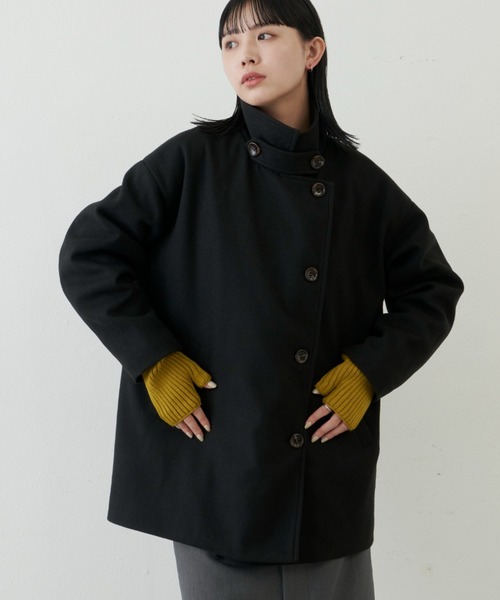 Aunt Marie's(アントマリーズ)の「スタンドカラー3WAYショートコート(その他アウター・レディース・アイボリー/モカ/ブラック・FREE)」の9枚目の写真