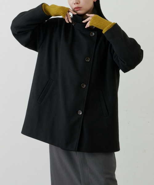 Aunt Marie's(アントマリーズ)の「スタンドカラー3WAYショートコート(その他アウター・レディース・アイボリー/モカ/ブラック・FREE)」の10枚目の写真