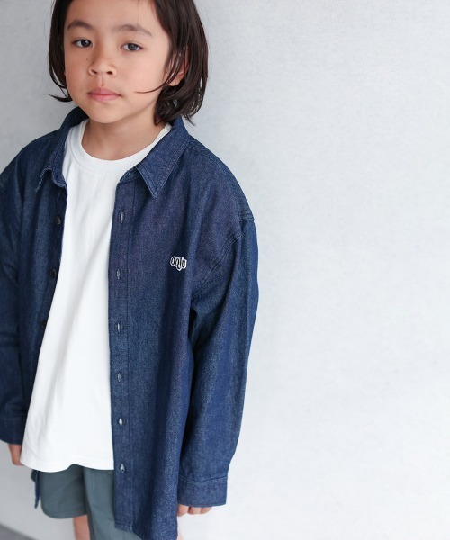 ooju（オージュ）の「【入荷禁止】【ooju】デニムシャツ（シャツ/ブラウス・キッズ・ブルー・3/1/2/4）」の4枚目の写真