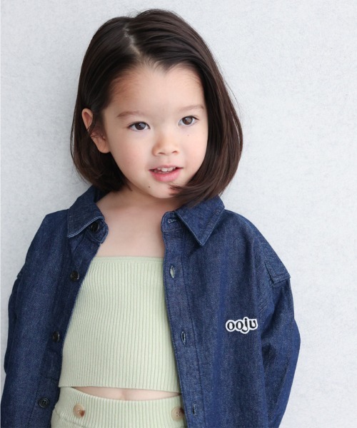 ooju（オージュ）の「【入荷禁止】【ooju】デニムシャツ（シャツ/ブラウス・キッズ・ブルー・3/1/2/4）」の6枚目の写真