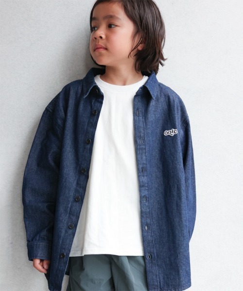 ooju（オージュ）の「【入荷禁止】【ooju】デニムシャツ（シャツ/ブラウス・キッズ・ブルー・3/1/2/4）」の8枚目の写真