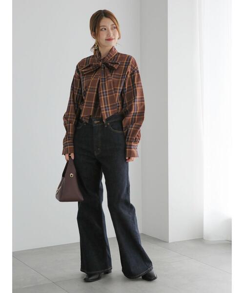 Te chichi（テチチ）の「ビッグリボンブラウス（2way）（シャツ/ブラウス・レディース・オフホワイト/ブルー/ブラウン・F）」の10枚目の写真