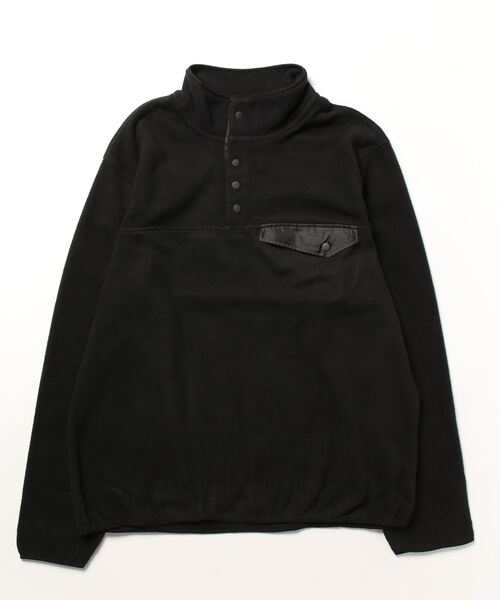 STYLEBLOCK(スタイルブロック)の「HIGHQUALITYフリースハーフボタンスタンドプルーオーバー(Tシャツ/カットソー・メンズ・カモフラージュ/ネイビー/ベージュ/ブラック・LL/M/L)」の12枚目の写真