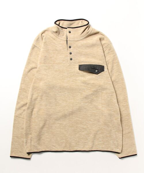 STYLEBLOCK(スタイルブロック)の「HIGHQUALITYフリースハーフボタンスタンドプルーオーバー(Tシャツ/カットソー・メンズ・カモフラージュ/ネイビー/ベージュ/ブラック・LL/M/L)」の11枚目の写真