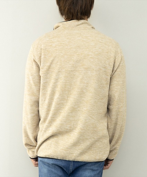 STYLEBLOCK(スタイルブロック)の「HIGHQUALITYフリースハーフボタンスタンドプルーオーバー(Tシャツ/カットソー・メンズ・カモフラージュ/ネイビー/ベージュ/ブラック・LL/M/L)」の7枚目の写真