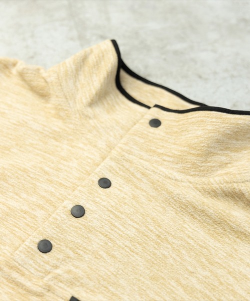 STYLEBLOCK(スタイルブロック)の「HIGHQUALITYフリースハーフボタンスタンドプルーオーバー(Tシャツ/カットソー・メンズ・カモフラージュ/ネイビー/ベージュ/ブラック・LL/M/L)」の6枚目の写真