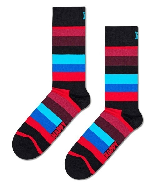 Happy Socks（ハッピーソックス）の「Happy Socks Stripe クルーソックス 10201104（ソックス/靴下・レディース・ネイビー/レッド・M/L）」の5枚目の写真