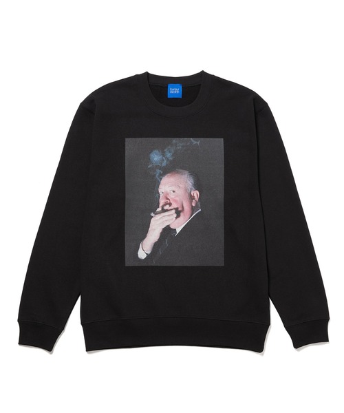 bonjour records(ボンジュールレコーズ)の「【Bonjour records/ボンジュールレコード】 Original hitchcock Smoke Sweat ヒッチコック「Smoke」クルーネックスウェット(スウェット・メンズ・グレー/ブラック・XL/M/L/S)」の2枚目の写真