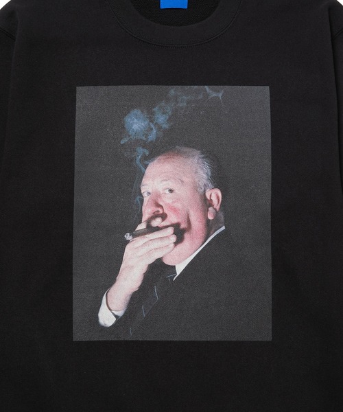 bonjour records(ボンジュールレコーズ)の「【Bonjour records/ボンジュールレコード】 Original hitchcock Smoke Sweat ヒッチコック「Smoke」クルーネックスウェット(スウェット・メンズ・グレー/ブラック・XL/M/L/S)」の6枚目の写真