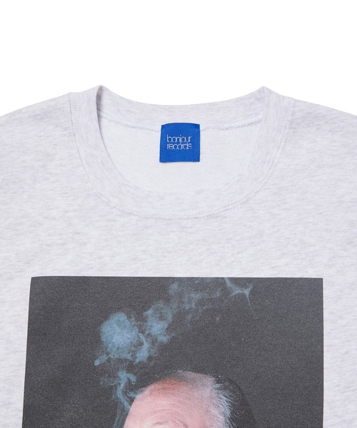bonjour records(ボンジュールレコーズ)の「【Bonjour records/ボンジュールレコード】 Original hitchcock Smoke Sweat ヒッチコック「Smoke」クルーネックスウェット(スウェット・メンズ・グレー/ブラック・XL/M/L/S)」の8枚目の写真