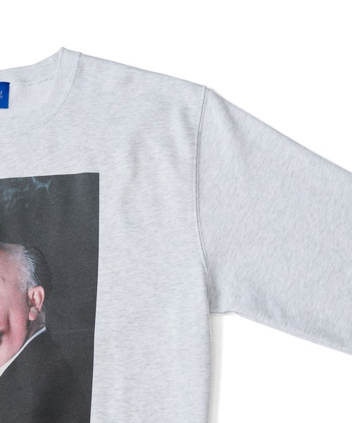 bonjour records(ボンジュールレコーズ)の「【Bonjour records/ボンジュールレコード】 Original hitchcock Smoke Sweat ヒッチコック「Smoke」クルーネックスウェット(スウェット・メンズ・グレー/ブラック・XL/M/L/S)」の9枚目の写真