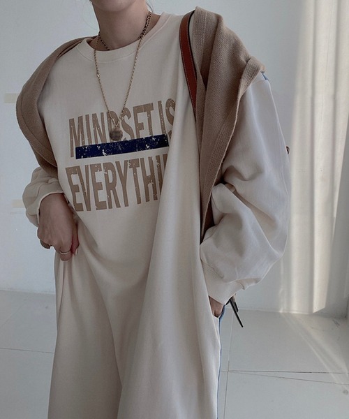 MILAE（ミレ）の「デニム切替スウェットロングワンピース（ワンピース・レディース・グレー/ブラック/オフホワイト・FREE）」の15枚目の写真