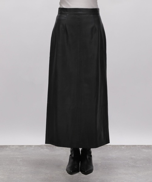 LAKOLE（ラコレ）の「エコレザーナロースカート / 989447（スカート・レディース・ブラック/グレイッシュベージュ・SMALL/MEDIUM）」の13枚目の写真