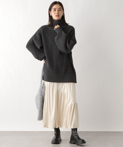 LEPSIM（レプシィム）の「ライトスエード切り替えスカート　986464（スカート・レディース・チャコールグレー/アイボリー・FREE）」の18枚目の写真