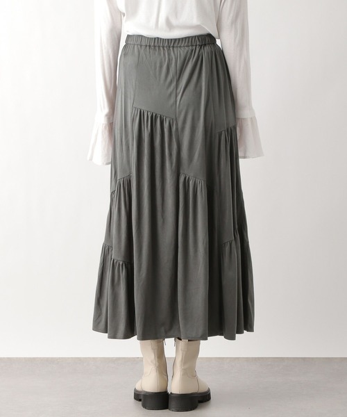 LEPSIM（レプシィム）の「ライトスエード切り替えスカート　986464（スカート・レディース・チャコールグレー/アイボリー・FREE）」の15枚目の写真