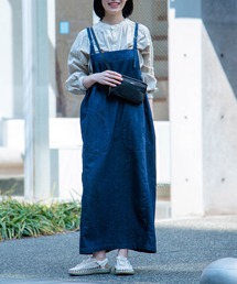 D.M.G.（ドミンゴ）の「[D.M.G. / ディーエムジー] ムラライトオンスデニム サロペットスカート（ジャンパースカート）」