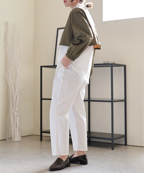 ULEULA（ウルア）の「レイヤード風オーバーシャツ（シャツ/ブラウス・レディース・ブラック/カーキ・FREE）」の17枚目の写真