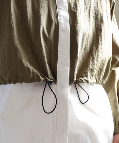 ULEULA（ウルア）の「レイヤード風オーバーシャツ（シャツ/ブラウス・レディース・ブラック/カーキ・FREE）」の20枚目の写真