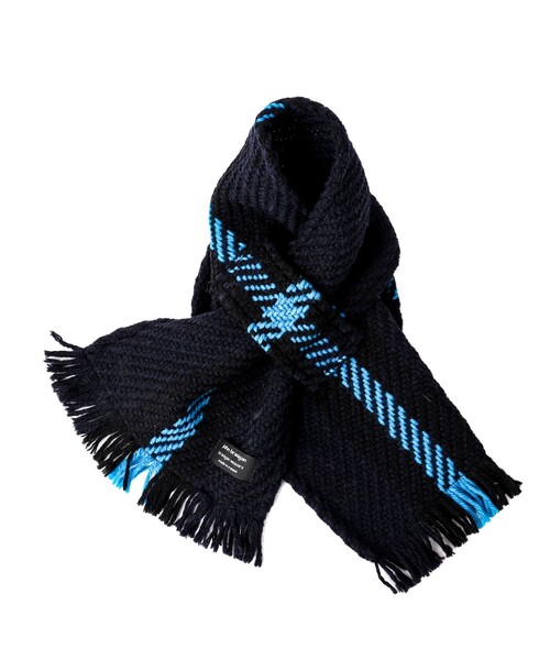 John branigan(ジョンブラニガン)の「【John Branigan/ジョン・ブラニガン】別注ニットクロスマフラー24(マフラー・メンズ・ブルー系その他/グリーン系その他/ホワイト系その他/ブラック系その他/ネイビー・FREE)」の12枚目の写真