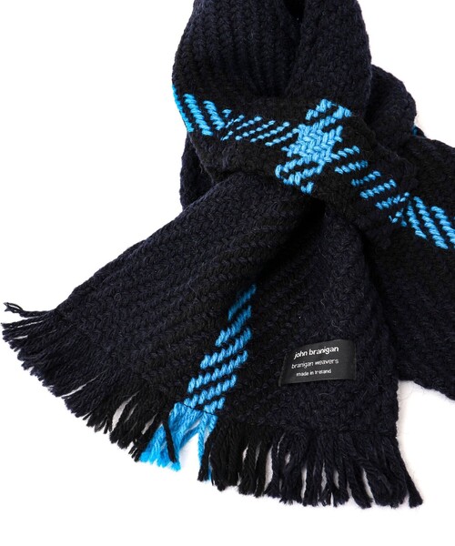 John branigan(ジョンブラニガン)の「【John Branigan/ジョン・ブラニガン】別注ニットクロスマフラー24(マフラー・メンズ・ブルー系その他/グリーン系その他/ホワイト系その他/ブラック系その他/ネイビー・FREE)」の13枚目の写真