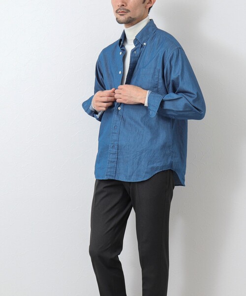 NOLLEY'S goodman（ノーリーズグッドマン）の「《ビジカジ対応》アンチピリング タートルネックニット（ニット/セーター・メンズ・ブルー/ダークネイビー/ホワイト/グレー・L/M）」の11枚目の写真