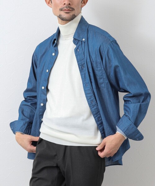 NOLLEY'S goodman（ノーリーズグッドマン）の「《ビジカジ対応》アンチピリング タートルネックニット（ニット/セーター・メンズ・ブルー/ダークネイビー/ホワイト/グレー・L/M）」の12枚目の写真