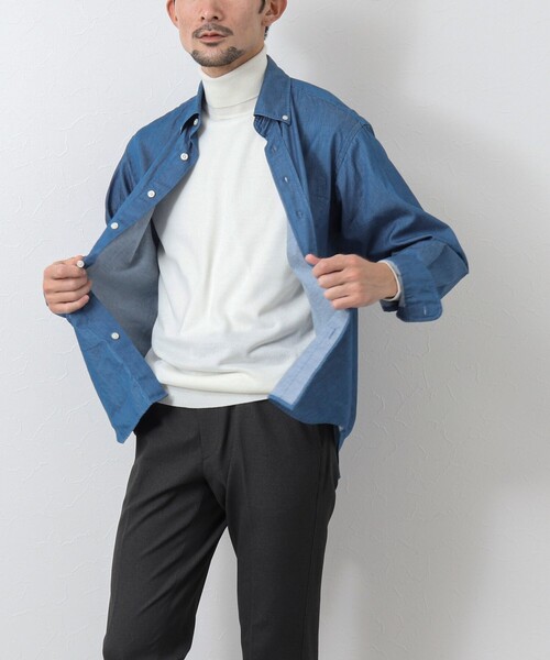 NOLLEY'S goodman（ノーリーズグッドマン）の「《ビジカジ対応》アンチピリング タートルネックニット（ニット/セーター・メンズ・ブルー/ダークネイビー/ホワイト/グレー・L/M）」の13枚目の写真