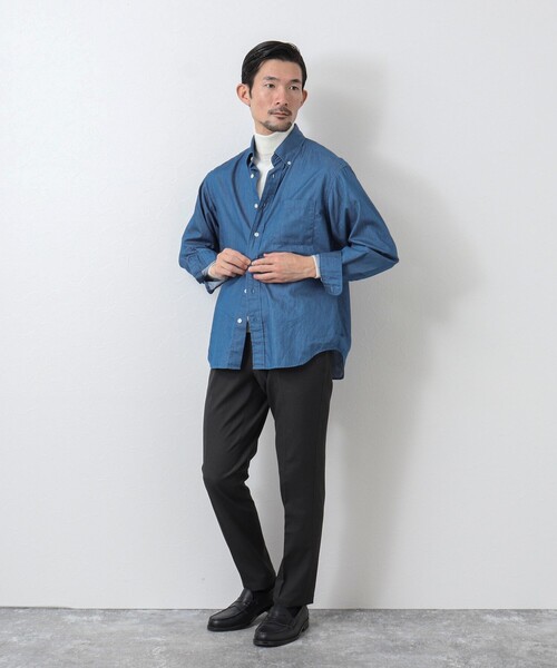 NOLLEY'S goodman（ノーリーズグッドマン）の「《ビジカジ対応》アンチピリング タートルネックニット（ニット/セーター・メンズ・ブルー/ダークネイビー/ホワイト/グレー・L/M）」の14枚目の写真