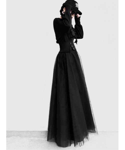 LVEU.（ラブユ.）の「【LVEU.】ボタンヘムアシンメトリースウェット(Ai select) / トップス ショート丈 クロップド スウェット トップス レディース トレーナー ボタン カジュアル ブラック グレー（スウェット・レディース・グレー/ブラック・FREE）」の11枚目の写真