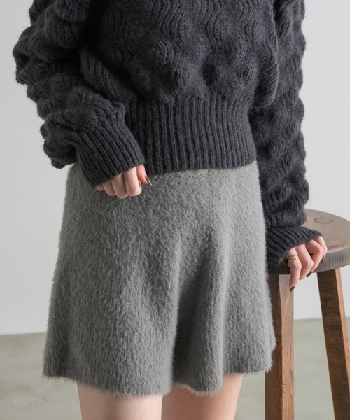 NEUNA(ヌナ)の「シャギーショートパンツ(その他パンツ・レディース・グレー/アイボリー/ブラック・FREE)」の3枚目の写真