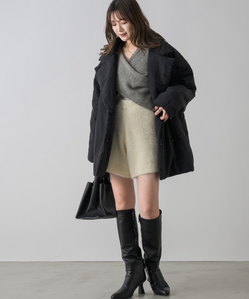 NEUNA(ヌナ)の「シャギーショートパンツ(その他パンツ・レディース・グレー/アイボリー/ブラック・FREE)」の5枚目の写真