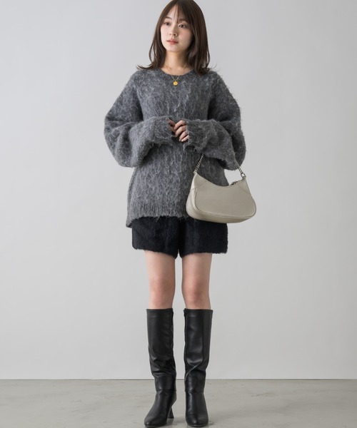 NEUNA(ヌナ)の「シャギーショートパンツ(その他パンツ・レディース・グレー/アイボリー/ブラック・FREE)」の16枚目の写真