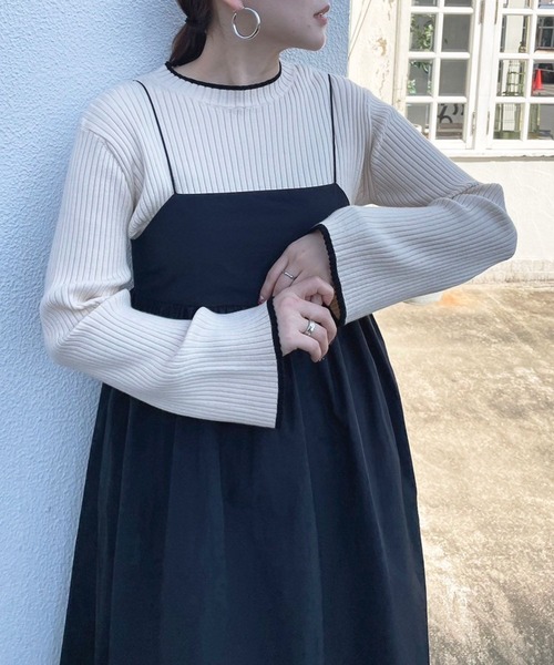 LOWRYS FARM（ローリーズファーム）の「ハイショクハイネックプルオーバーＬＳ　994274（ニット/セーター・レディース・ブルー/ホワイト/その他・FREE）」の6枚目の写真