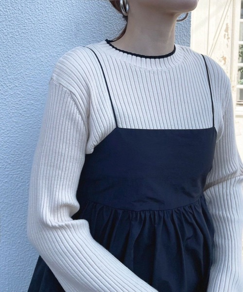 LOWRYS FARM（ローリーズファーム）の「ハイショクハイネックプルオーバーＬＳ　994274（ニット/セーター・レディース・ブルー/ホワイト/その他・FREE）」の7枚目の写真