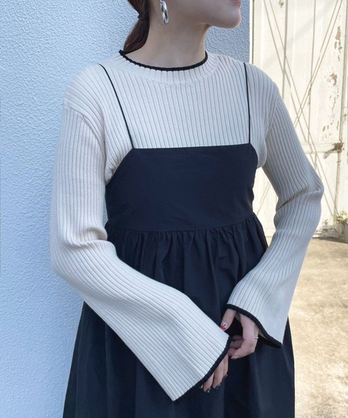 LOWRYS FARM（ローリーズファーム）の「ハイショクハイネックプルオーバーＬＳ　994274（ニット/セーター・レディース・ブルー/ホワイト/その他・FREE）」の8枚目の写真