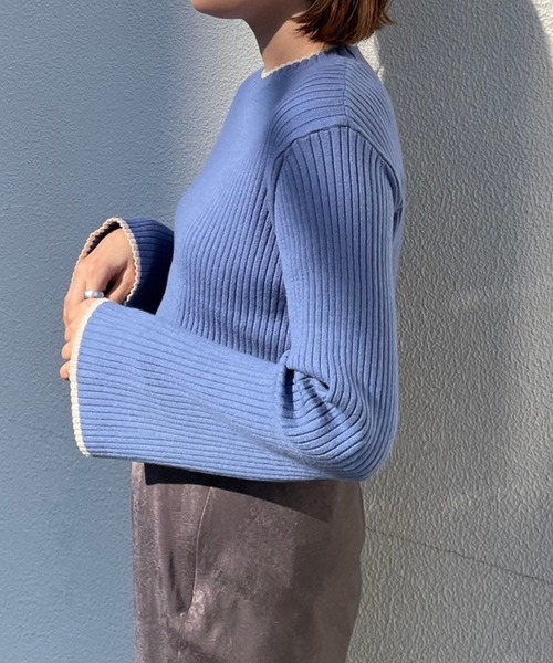 LOWRYS FARM（ローリーズファーム）の「ハイショクハイネックプルオーバーＬＳ　994274（ニット/セーター・レディース・ブルー/ホワイト/その他・FREE）」の11枚目の写真