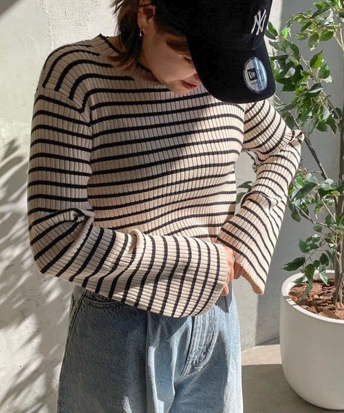 LOWRYS FARM（ローリーズファーム）の「ハイショクハイネックプルオーバーＬＳ　994274（ニット/セーター・レディース・ブルー/ホワイト/その他・FREE）」の14枚目の写真