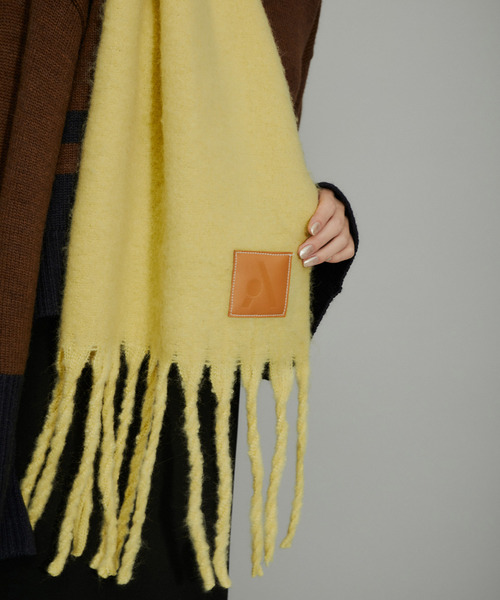 ADAM ET ROPE'（アダムエロペ）の「【WEB限定】シャギーボリュームフリンジマフラー（ストール/ショール・レディース・サックスブルー/ベージュ系その他/イエロー/オフホワイト/オレンジ・FREE）」の8枚目の写真