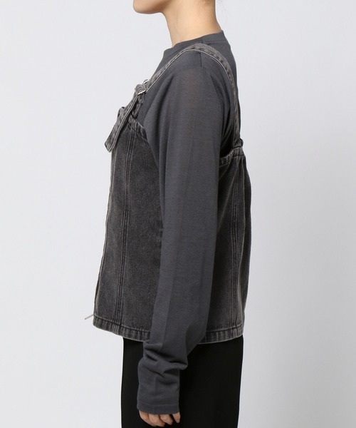 LEPSIM(レプシィム)の「デニムビスチェ 987186(ベスト・レディース・ブラック系その他/インディゴブルー・FREE)」の7枚目の写真