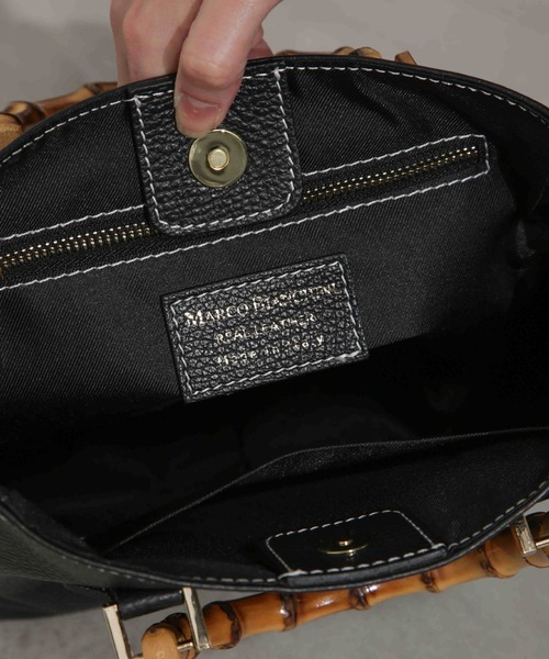 MARCO BIANCHINI（マルコビアンチーニ）の「MARCO BIANCHINI/バンブー2WAYトートバッグ（トートバッグ・レディース・ブラック/ベージュ・FREE）」の11枚目の写真