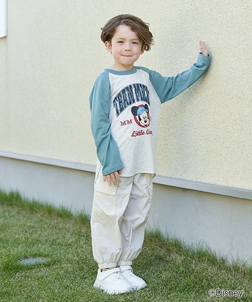 Disney（ディズニー）の「【Disney】【型崩れしないやわらかコットン】ラグランプリントTシャツ（Tシャツ/カットソー・キッズ・レッド/モスグリーン/ネイビー/チャコール・100cm/110cm/120cm/130cm/140cm/150cm）」の9枚目の写真