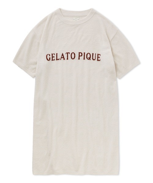gelato pique(ジェラートピケ)の「スムーズィーロゴジャガードワンピース(ルームワンピース・レディース・ネイビー/ベージュ・FREE)」の13枚目の写真