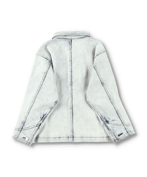 EDWIN（エドウィン）の「【Ou? by EDWIN】ブリーチデニムジャケット（デニムジャケット・キッズ・ブルー・150/100/110/130/120/140）」の2枚目の写真