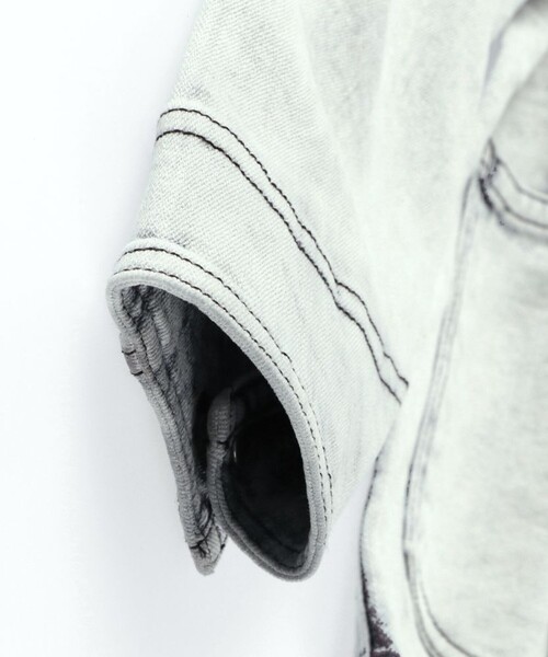 EDWIN（エドウィン）の「【Ou? by EDWIN】ブリーチデニムジャケット（デニムジャケット・キッズ・ブルー・150/100/110/130/120/140）」の3枚目の写真