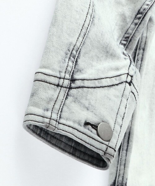 EDWIN（エドウィン）の「【Ou? by EDWIN】ブリーチデニムジャケット（デニムジャケット・キッズ・ブルー・150/100/110/130/120/140）」の4枚目の写真