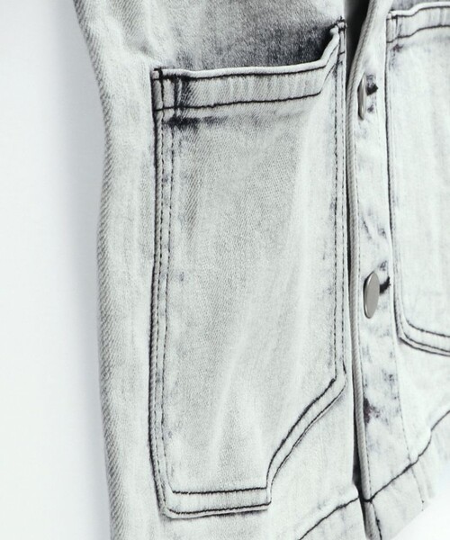 EDWIN（エドウィン）の「【Ou? by EDWIN】ブリーチデニムジャケット（デニムジャケット・キッズ・ブルー・150/100/110/130/120/140）」の9枚目の写真